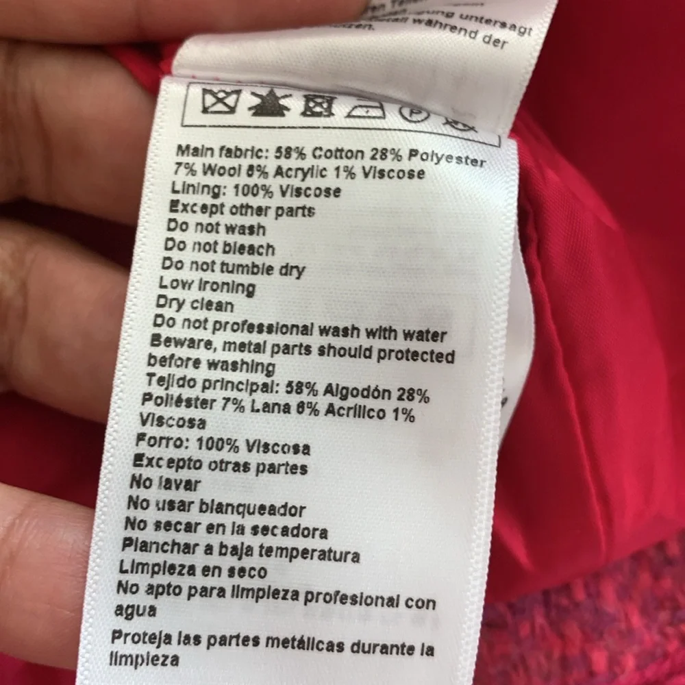 BA&SH BRITTANY JACKET PINK Textured Suit Jacket size L/3-Cropped Jacket - Picture 8 of 12